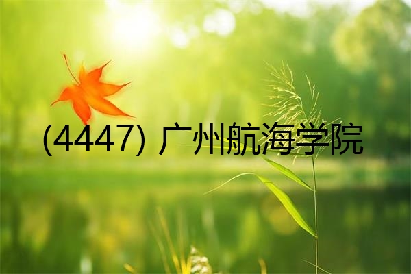 2024年硕士研究生广州航海学院报考点（4447）确认信息